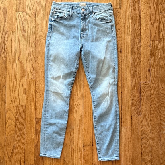 MOTHER sz 27 The Looker When in Rome Light Wash Skinny Jeans great condition - Picture 2 of 12